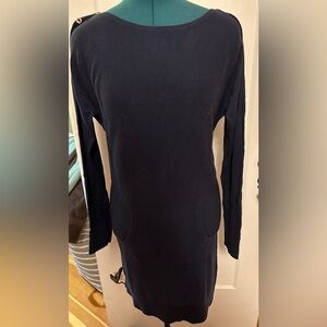 Navy Long Sleeve Lilly Pulitzer Dress with Front Pocket